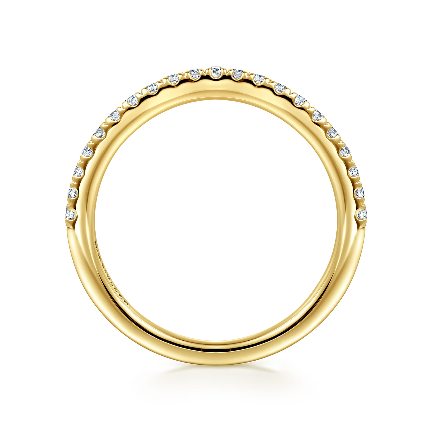 14K Yellow Gold Diamond Wedding Band - 0.24 ct - Shot 2