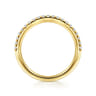14K Yellow Gold Diamond Wedding Band - 0.24 ct