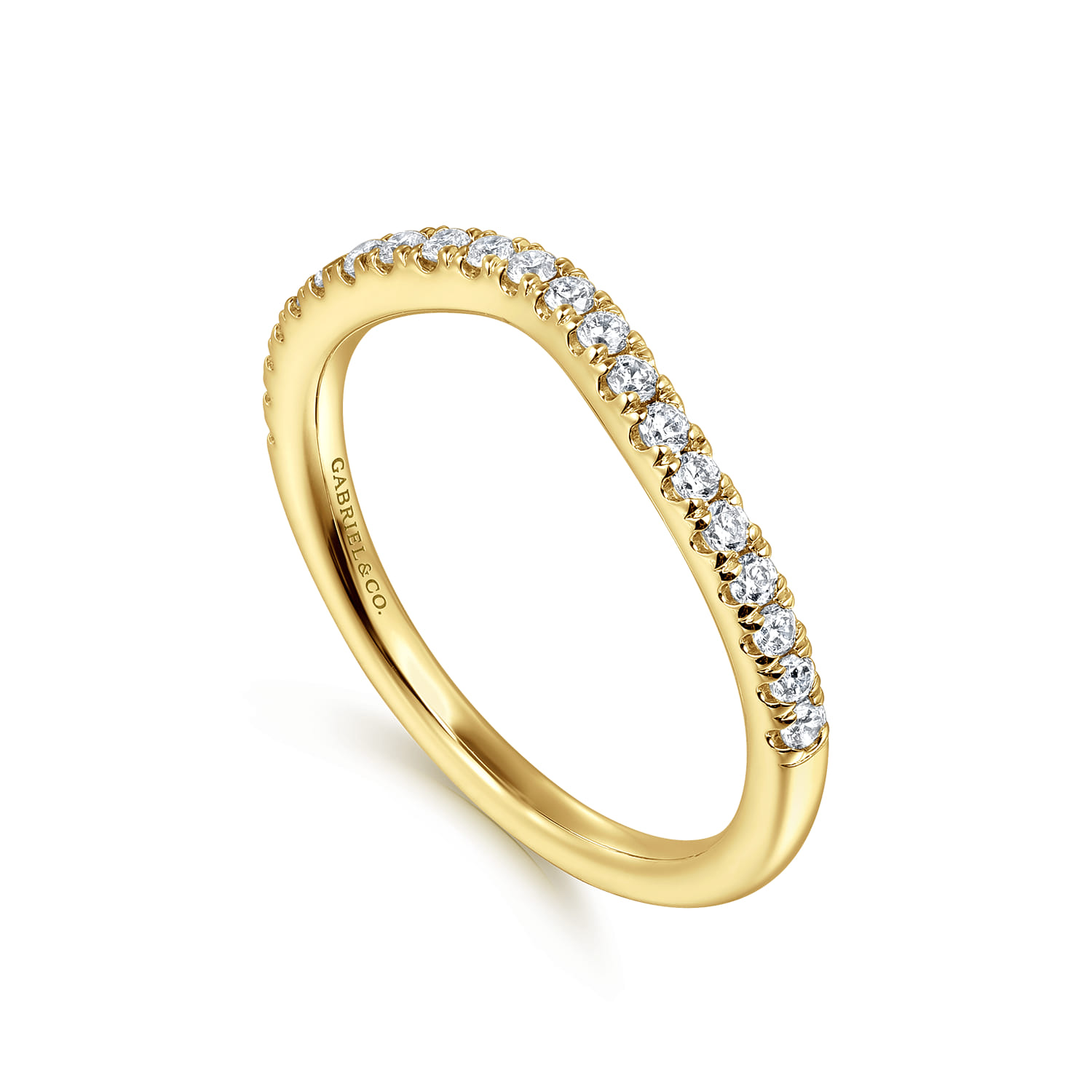 14K Yellow Gold Diamond Wedding Band - 0.24 ct - Shot 3
