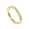 14K Yellow Gold Diamond Wedding Band - 0.24 ct