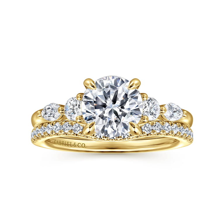 14K Yellow Gold Diamond Wedding Band - 0.24 ct - Shot 4