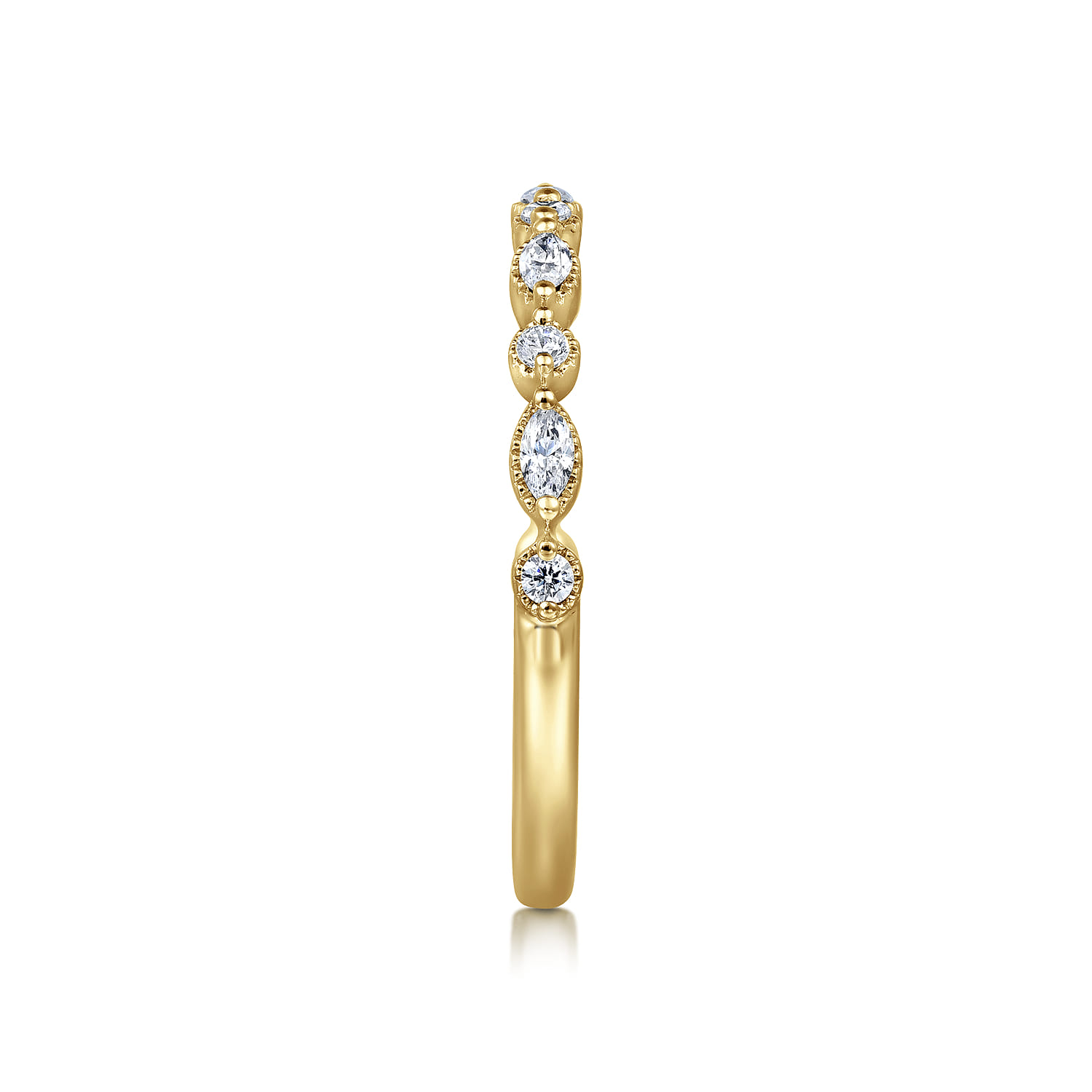 14K Yellow Gold Diamond Wedding Band - 0.24 ct - Shot 4