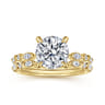 14K Yellow Gold Diamond Wedding Band - 0.24 ct