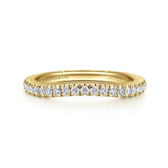 14K Yellow Gold Diamond Wedding Band
