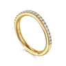 14K Yellow Gold Diamond Wedding Band - 0.25 ct