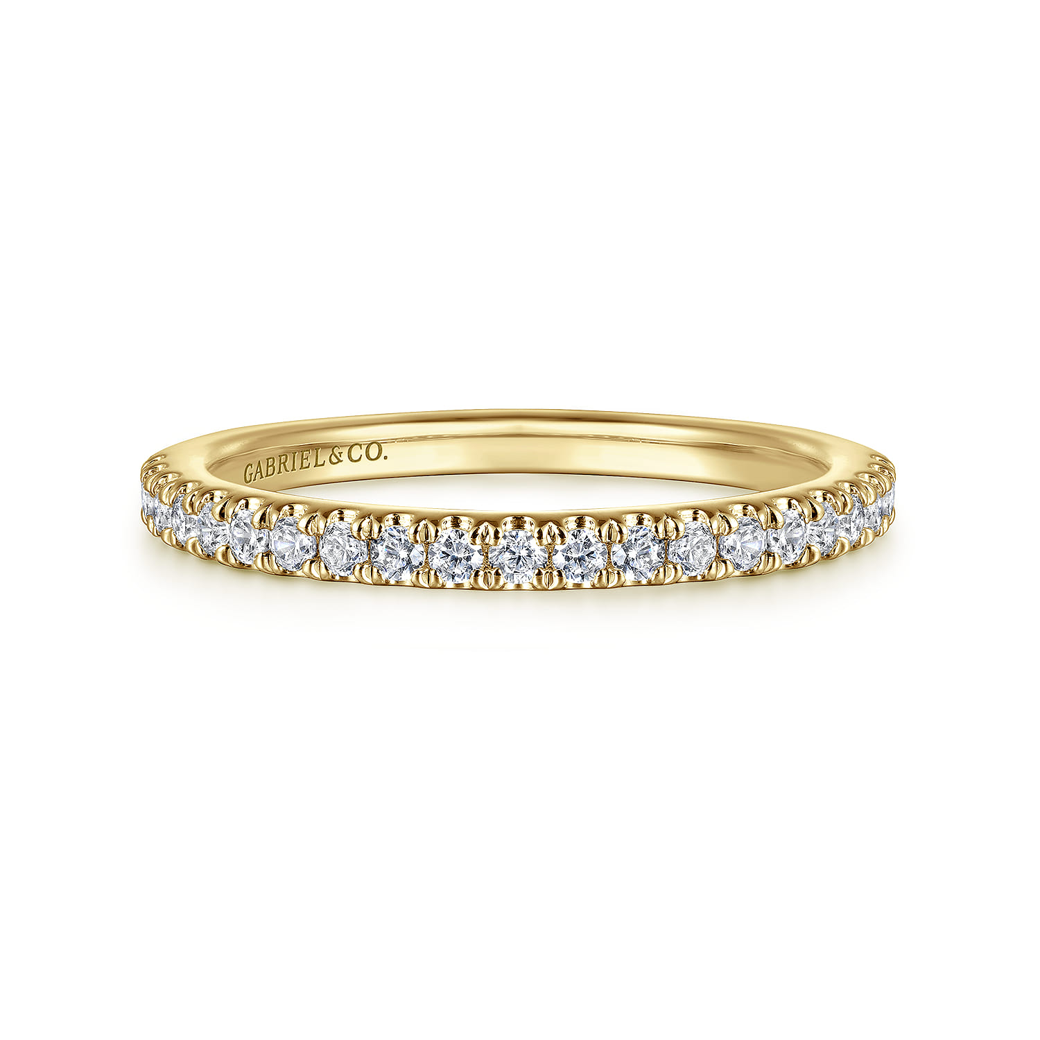 14K Yellow Gold Diamond Wedding Band - 0.24 ct - Shot 1