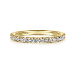 14K Yellow Gold Diamond Wedding Band