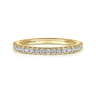 14K Yellow Gold Diamond Wedding Band - 0.24 ct