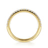 14K Yellow Gold Diamond Wedding Band - 0.24 ct