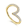 14K Yellow Gold Diamond Wedding Band - 0.3 ct