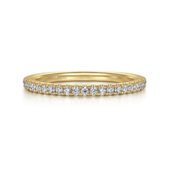 14K Yellow Gold Diamond Wedding Band