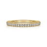 14K Yellow Gold Diamond Wedding Band - 0.23 ct
