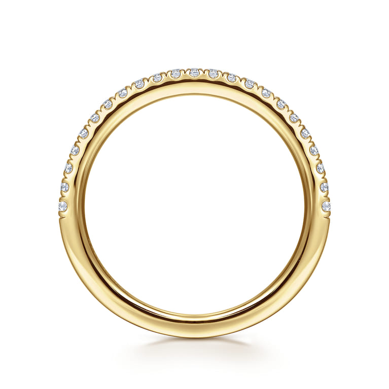 14K Yellow Gold Diamond Wedding Band - 0.23 ct - Shot 2