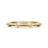 14K Yellow Gold Diamond Wedding Band - 0.11 ct