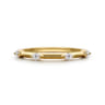 14K Yellow Gold Diamond Wedding Band - 0.15 ct