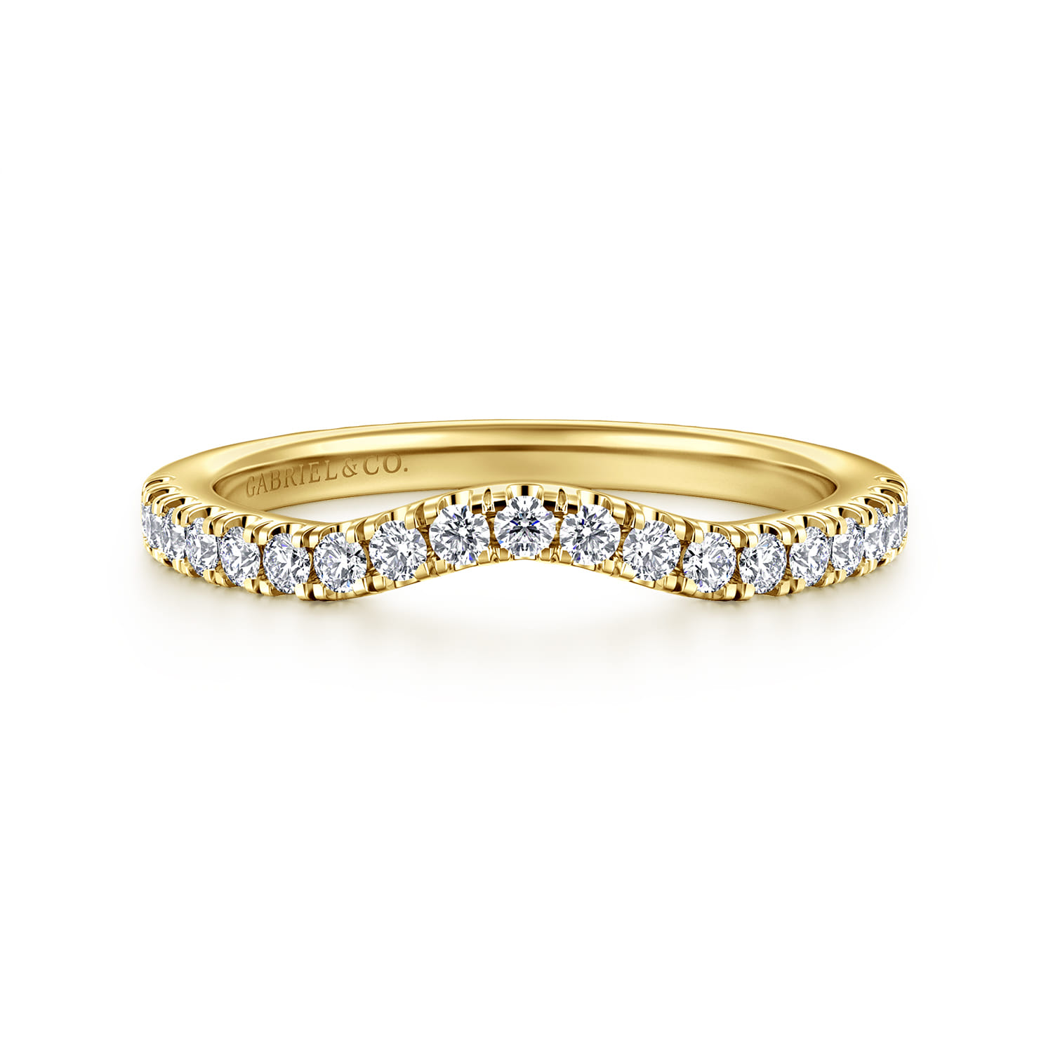 14K Yellow Gold Diamond Wedding Band - 0.3 ct - Shot 1