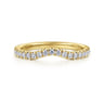 14K Yellow Gold Diamond Wedding Band - 0.3 ct