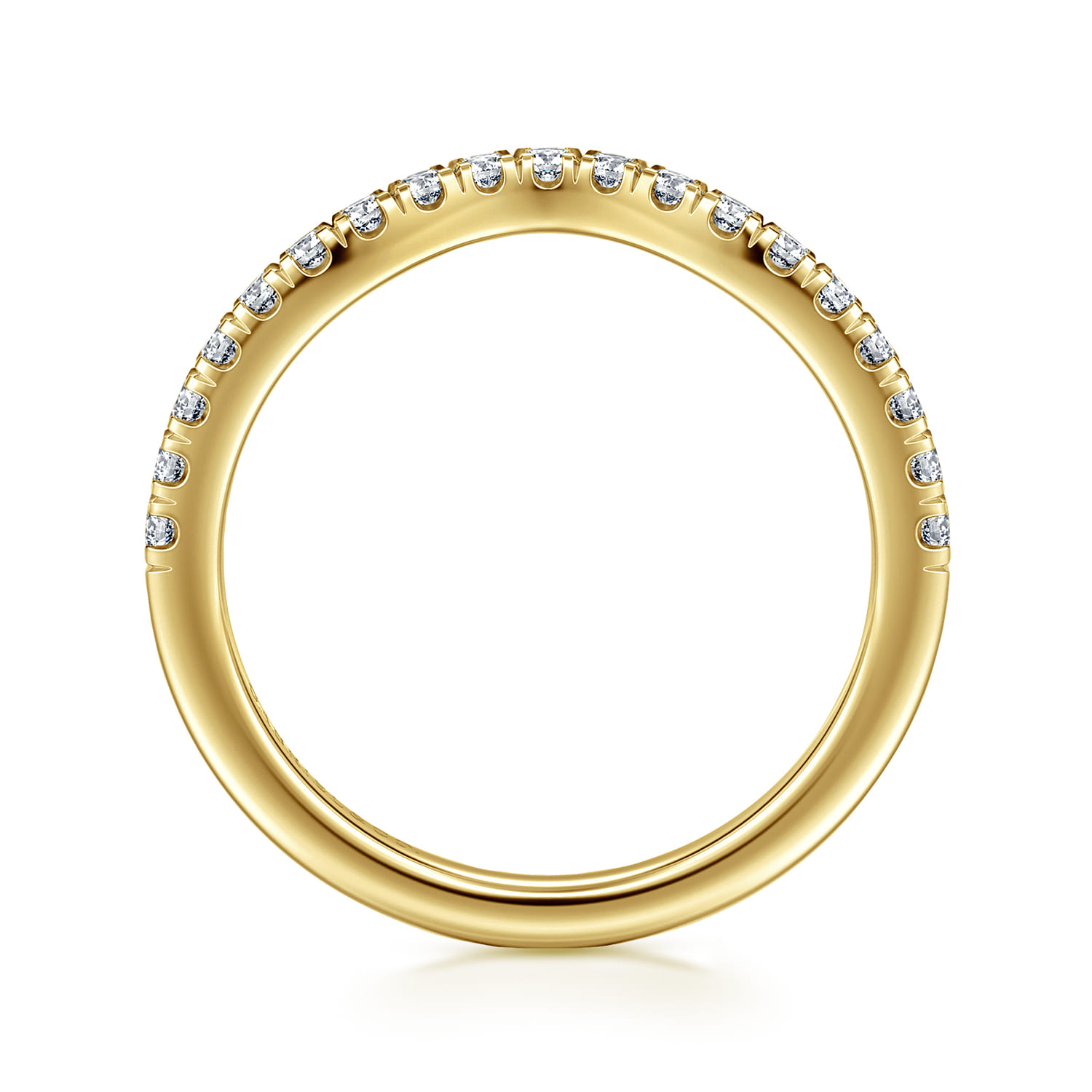 14K Yellow Gold Diamond Wedding Band - 0.3 ct - Shot 2