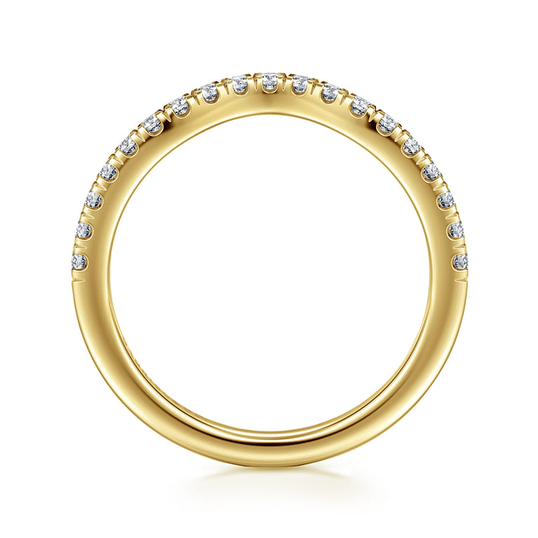 14K Yellow Gold Diamond Wedding Band - 0.3 ct - Shot 2