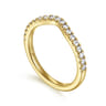 14K Yellow Gold Diamond Wedding Band - 0.3 ct
