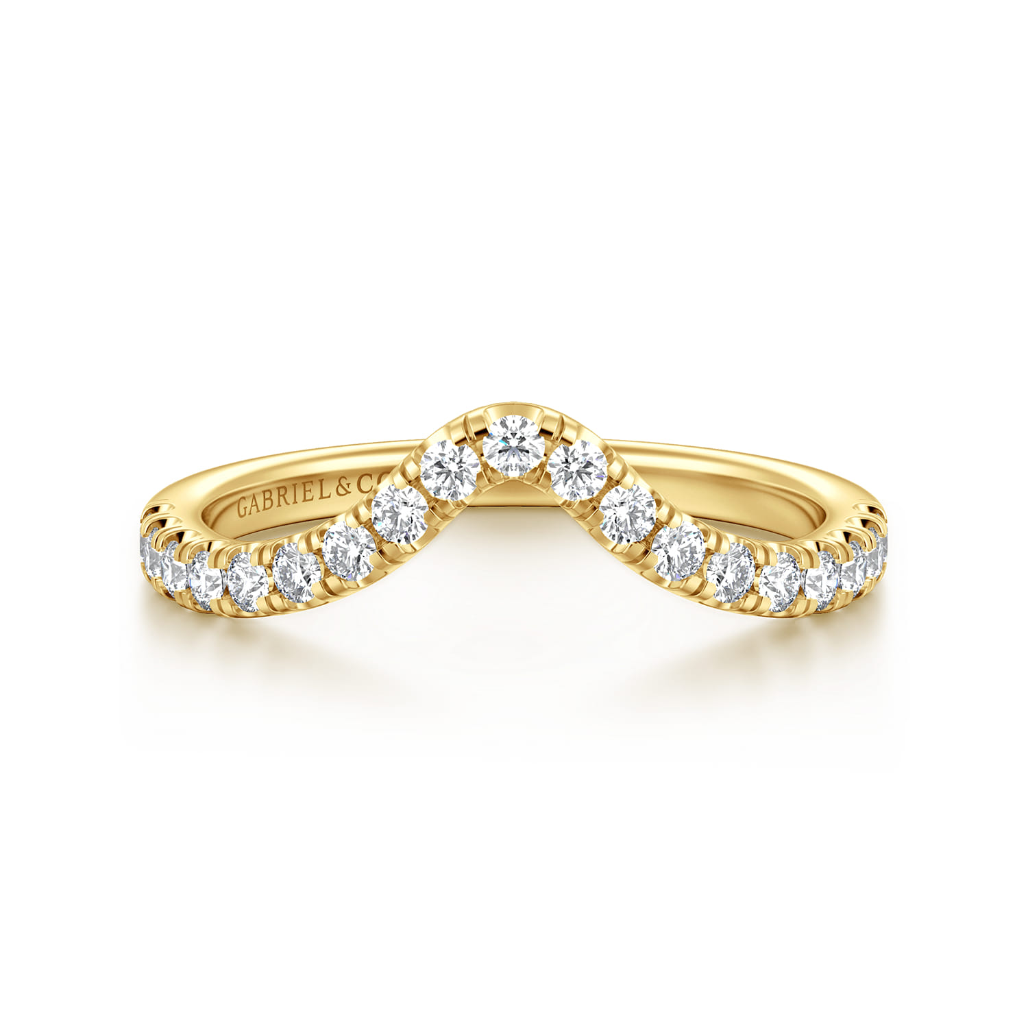14K Yellow Gold Diamond Wedding Band - 0.3 ct - Shot 1