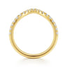 14K Yellow Gold Diamond Wedding Band - 0.3 ct