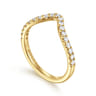14K Yellow Gold Diamond Wedding Band - 0.3 ct