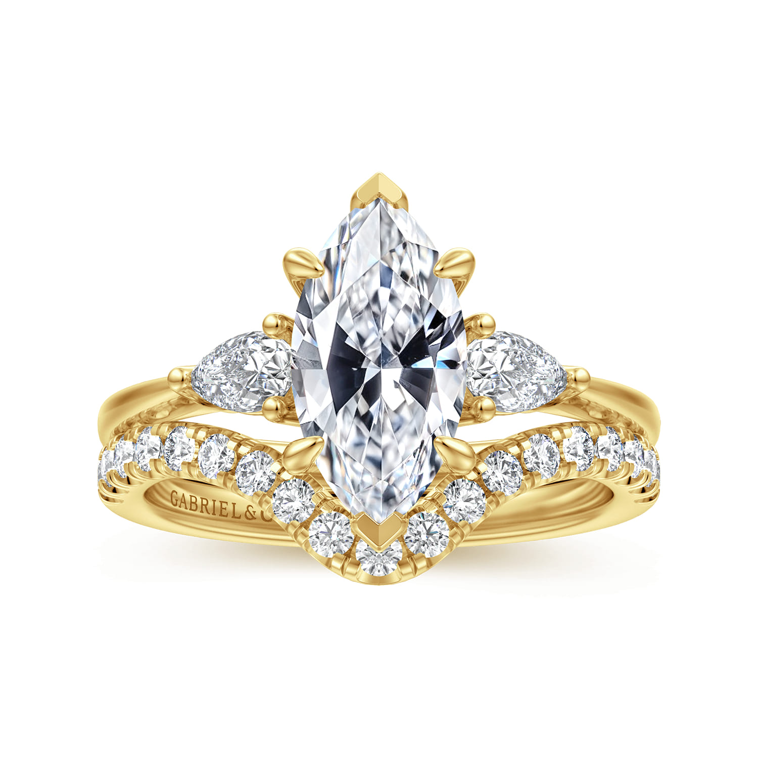 14K Yellow Gold Diamond Wedding Band - 0.3 ct - Shot 4