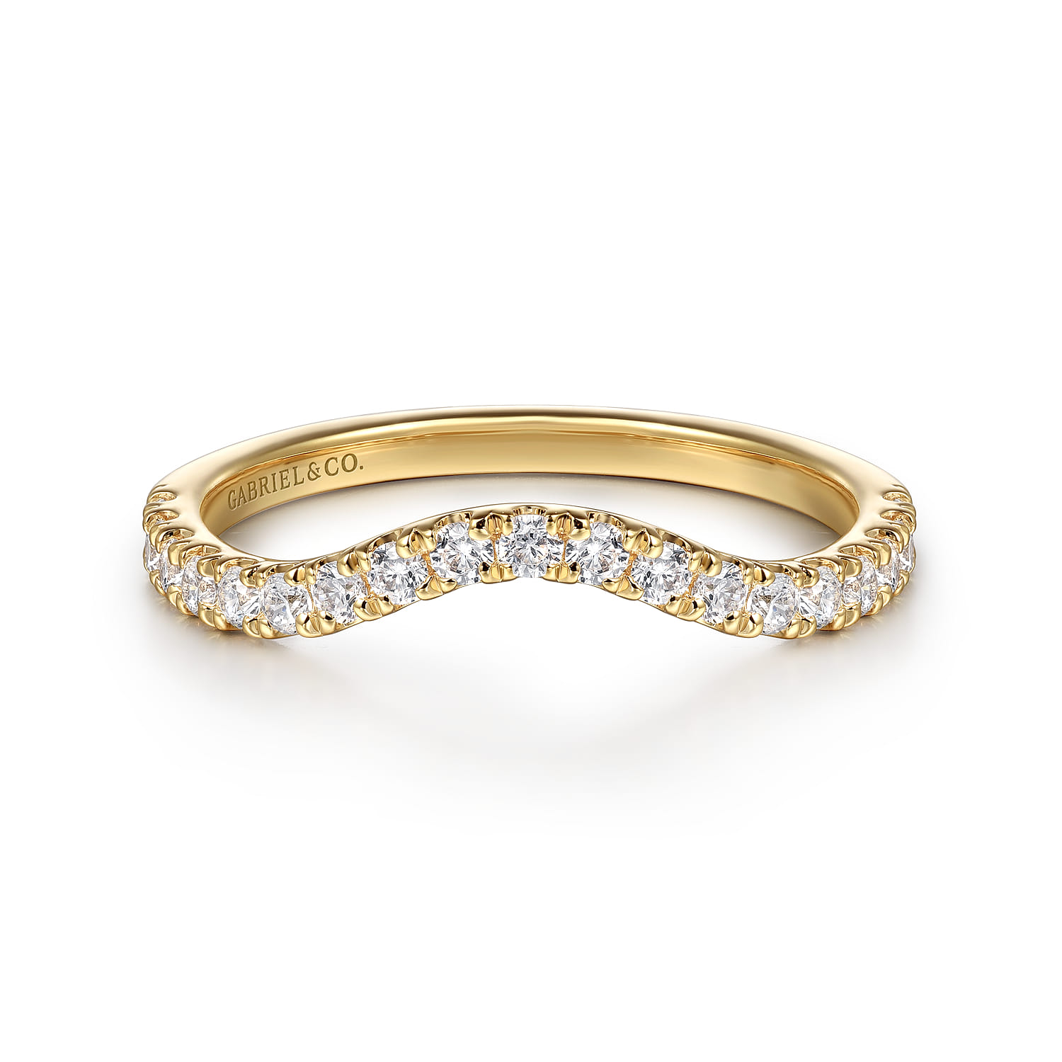 14K Yellow Gold Diamond Wedding Band - 0.3 ct - Shot 1