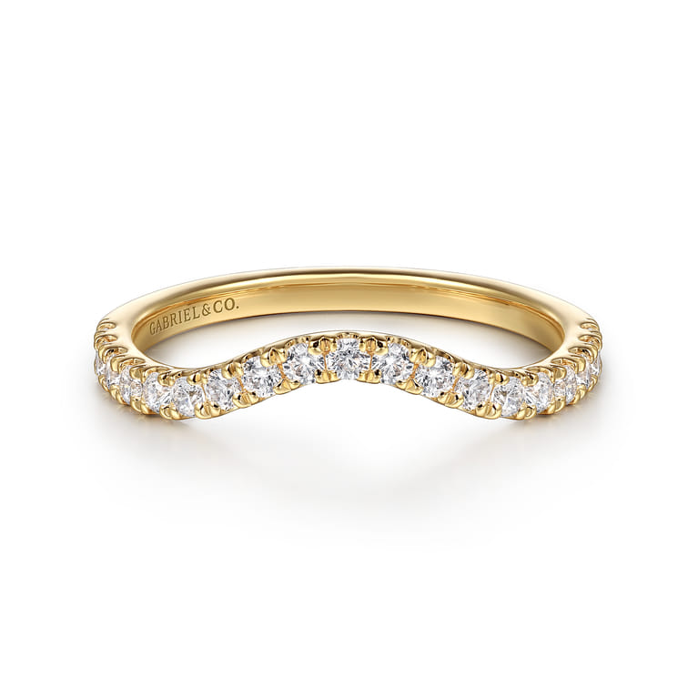14K Yellow Gold Diamond Wedding Band - 0.3 ct - Shot 1
