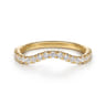 14K Yellow Gold Diamond Wedding Band - 0.3 ct