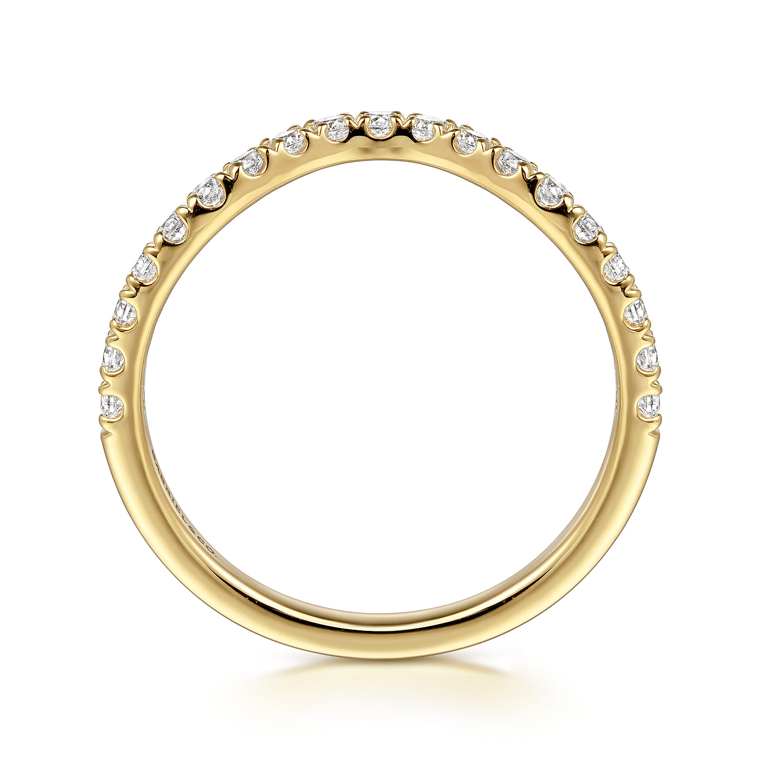 14K Yellow Gold Diamond Wedding Band - 0.3 ct - Shot 2