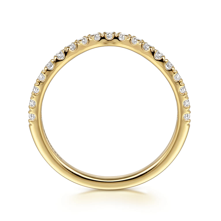 14K Yellow Gold Diamond Wedding Band - 0.3 ct - Shot 2