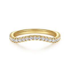 14K Yellow Gold Diamond Wedding Band