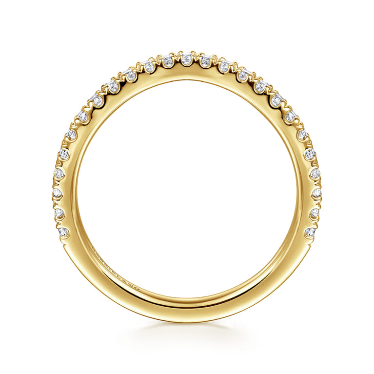 14K Yellow Gold Diamond Wedding Band - 0.3 ct - Shot 2