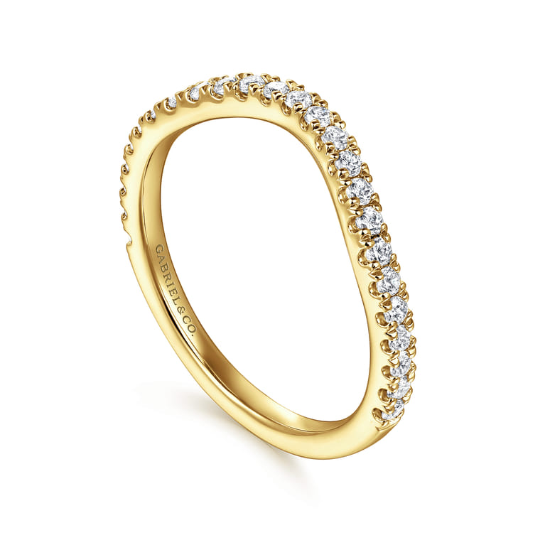 14K Yellow Gold Diamond Wedding Band - 0.3 ct - Shot 3