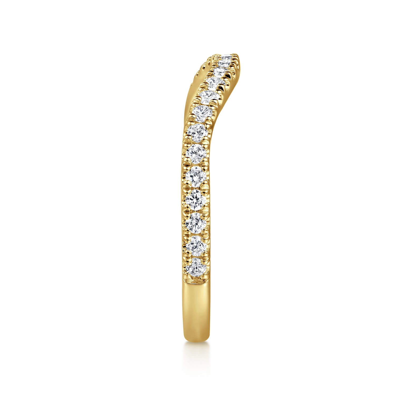 14K Yellow Gold Diamond Wedding Band - 0.3 ct - Shot 4