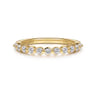 14K Yellow Gold Diamond Wedding Band - 0.37 ct