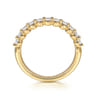 14K Yellow Gold Diamond Wedding Band - 0.37 ct