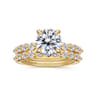 14K Yellow Gold Diamond Wedding Band - 0.37 ct