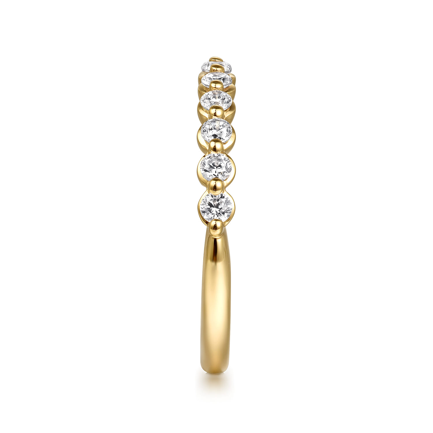 14K Yellow Gold Diamond Wedding Band - 0.37 ct - Shot 5