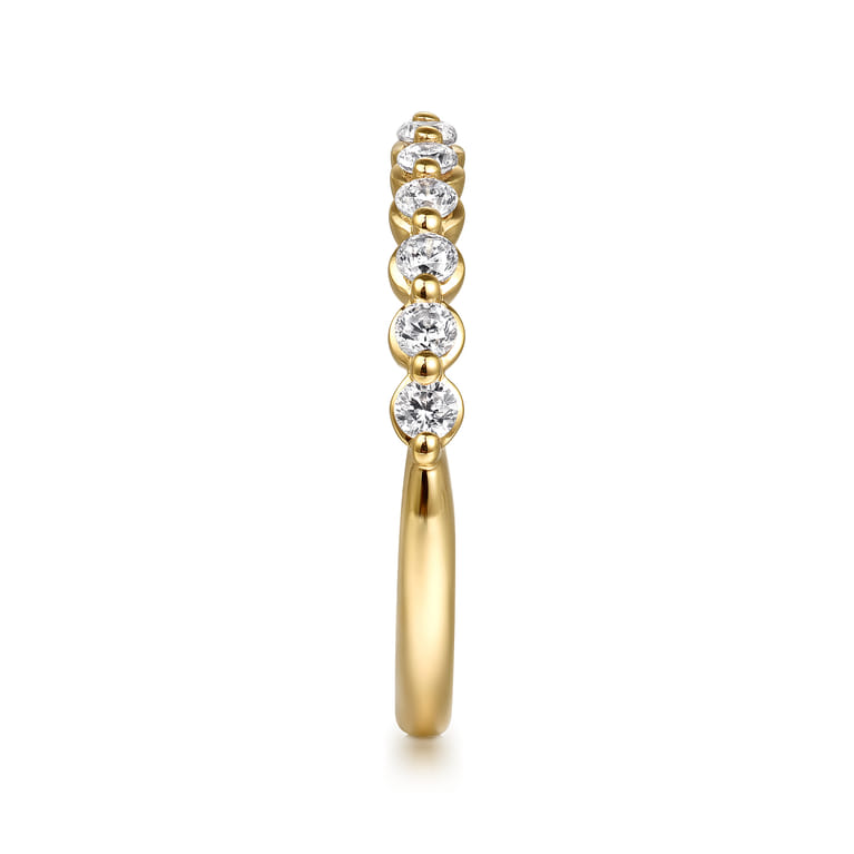 14K Yellow Gold Diamond Wedding Band - 0.37 ct - Shot 5