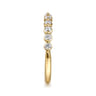 14K Yellow Gold Diamond Wedding Band - 0.37 ct