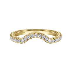 14K Yellow Gold Diamond Wedding Band