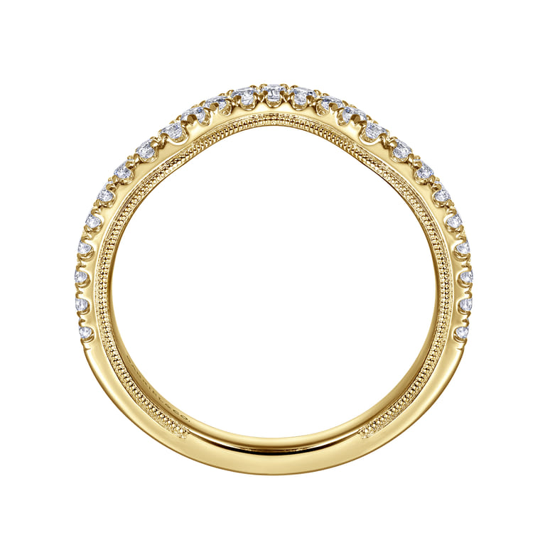 14K Yellow Gold Diamond Wedding Band - 0.3 ct - Shot 2