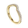 14K Yellow Gold Diamond Wedding Band - 0.3 ct