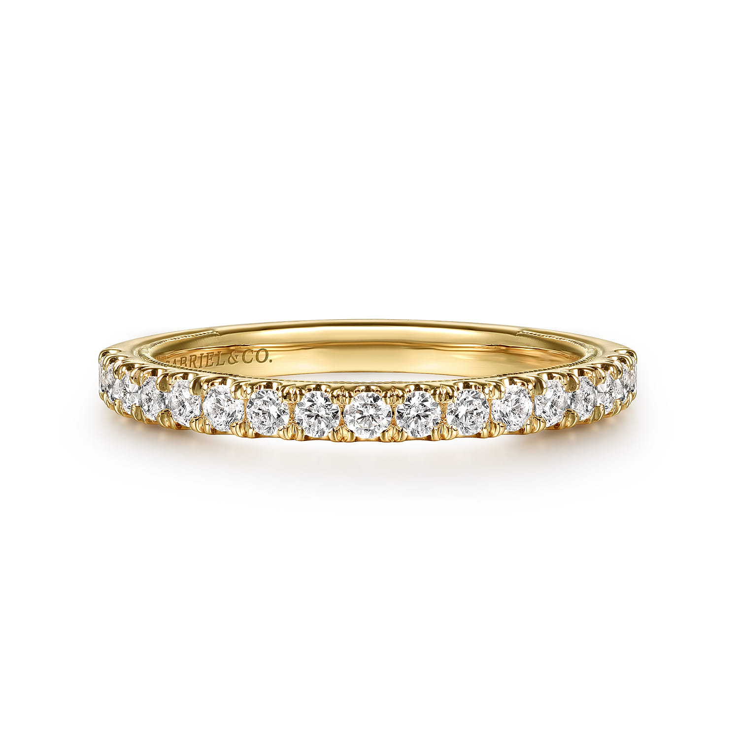 14K Yellow Gold Diamond Wedding Band - 0.36 ct - Shot 1