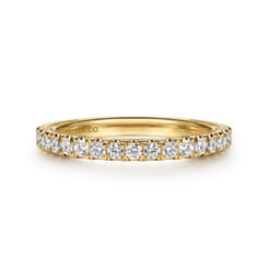 14K Yellow Gold Diamond Wedding Band