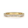 14K Yellow Gold Diamond Wedding Band - 0.36 ct