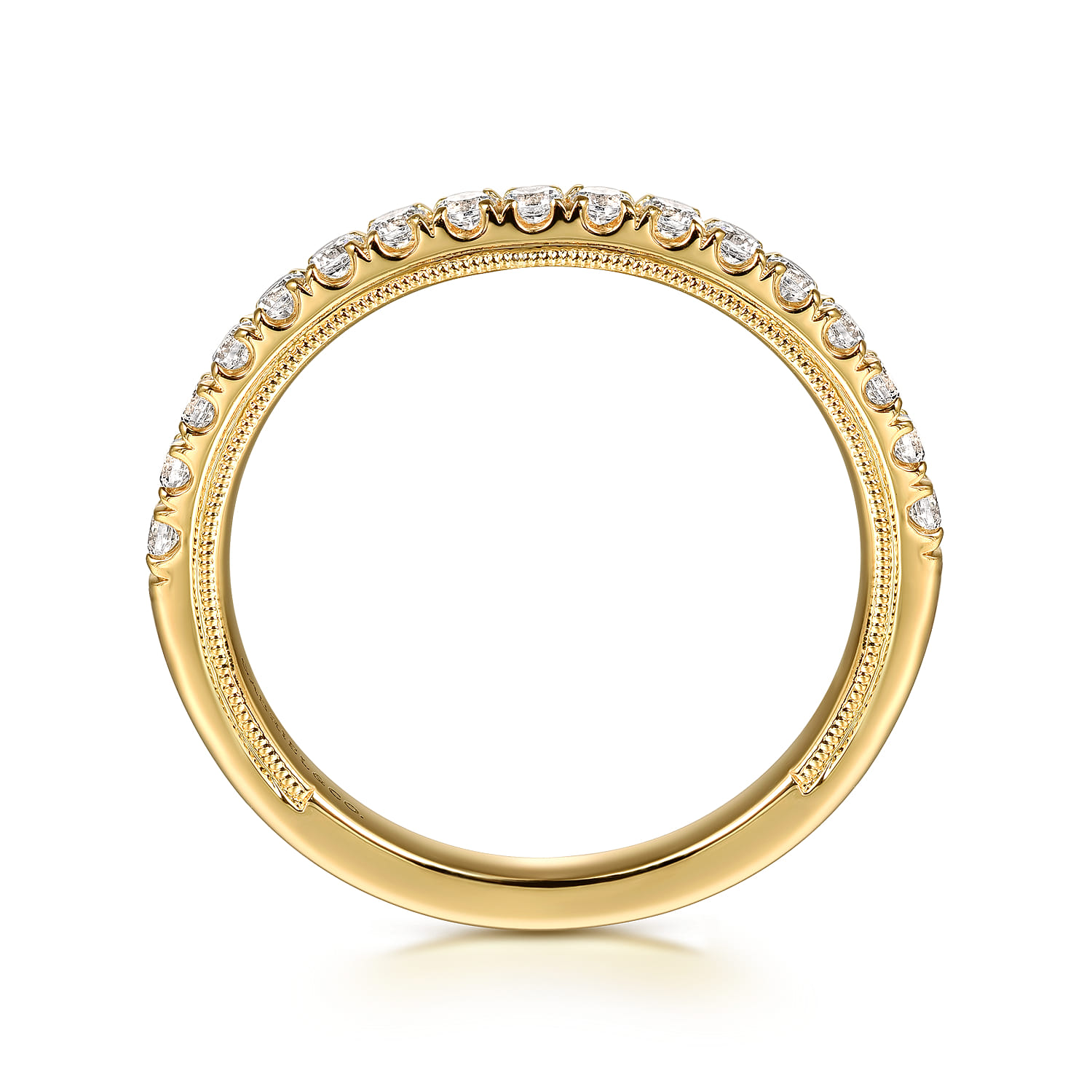 14K Yellow Gold Diamond Wedding Band - 0.36 ct - Shot 2